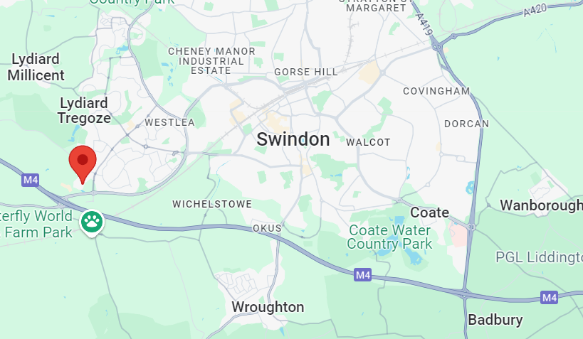 Map of Swindon Wiltshire